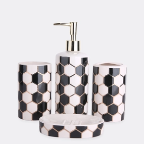 Chess Design Bath Set Shower Curtain,Waterproof Curtain