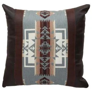 Chief Joseph Fabric and Leather Throw Pillow bookcase, standing shelf