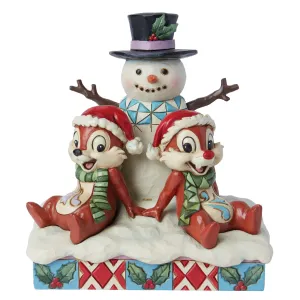 Chip and Dale with Snowman Decorative Mirror,Wall Mirror