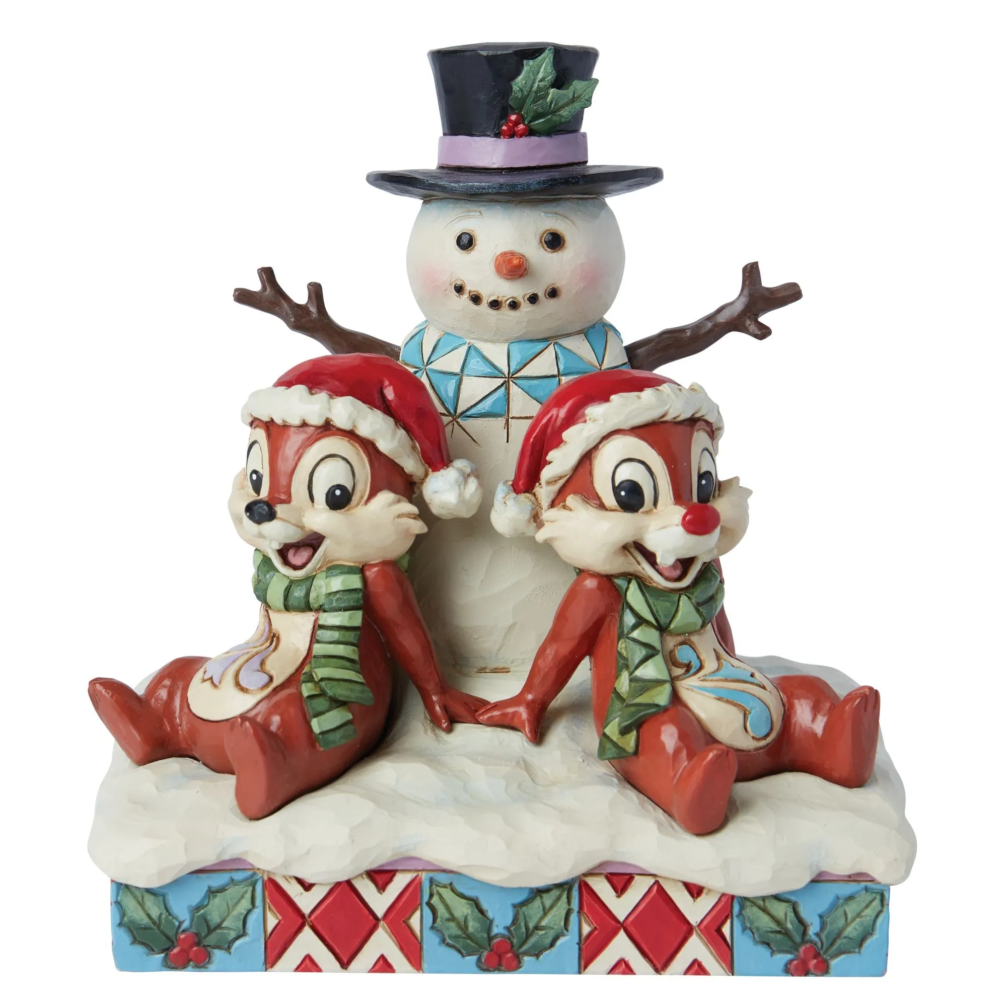 Chip and Dale with Snowman Decorative Mirror,Wall Mirror