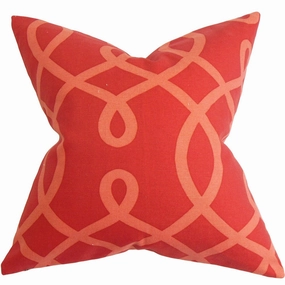 Chloris Geometric Euro Sham Red pillowcases,cotton pillow covers,bed linen