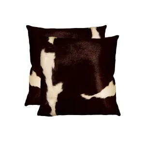 Chocolate & White Cowhide Pillow Set storage cart, utility cart