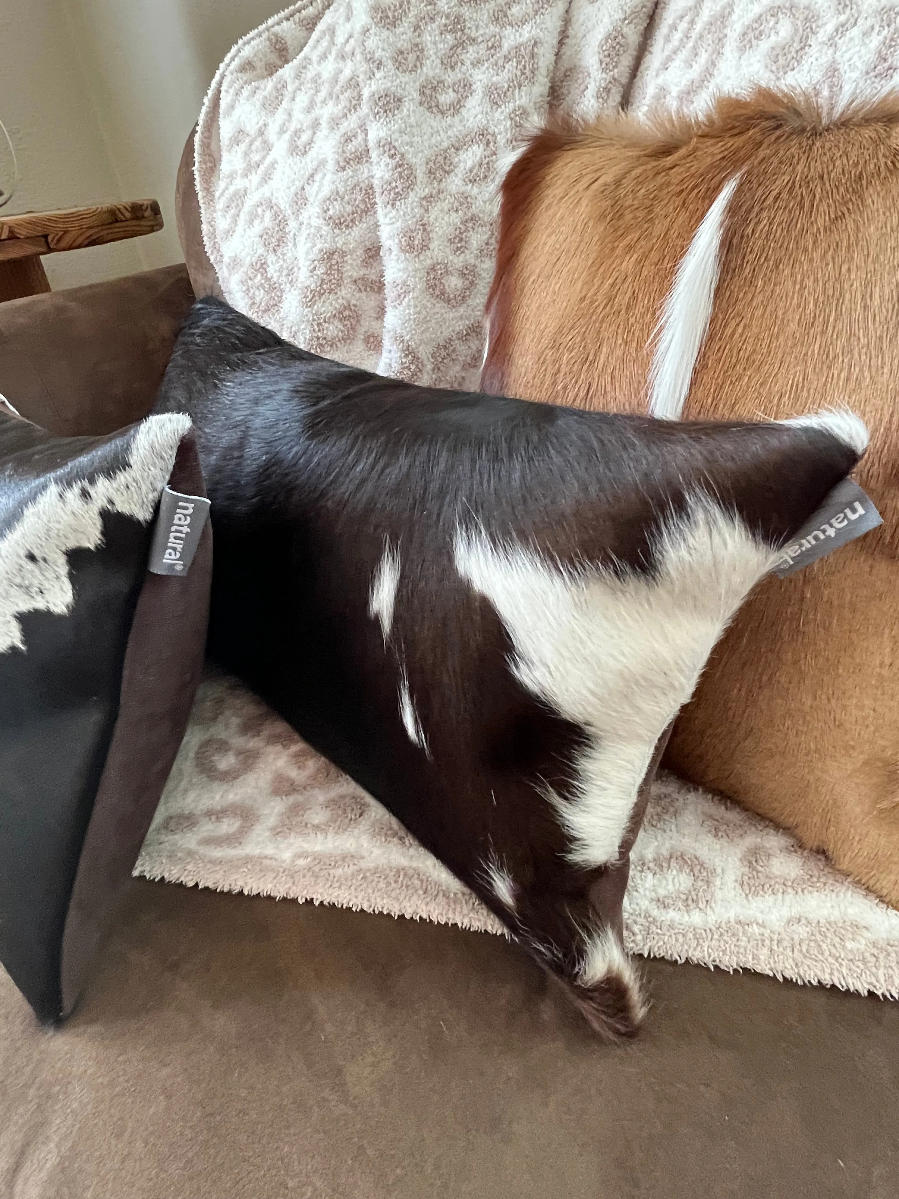 Chocolate Brown Cowhide Pillows