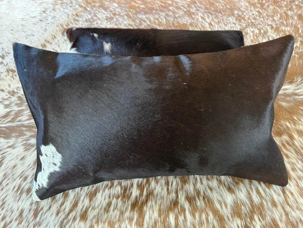 Chocolate Brown Cowhide Pillows