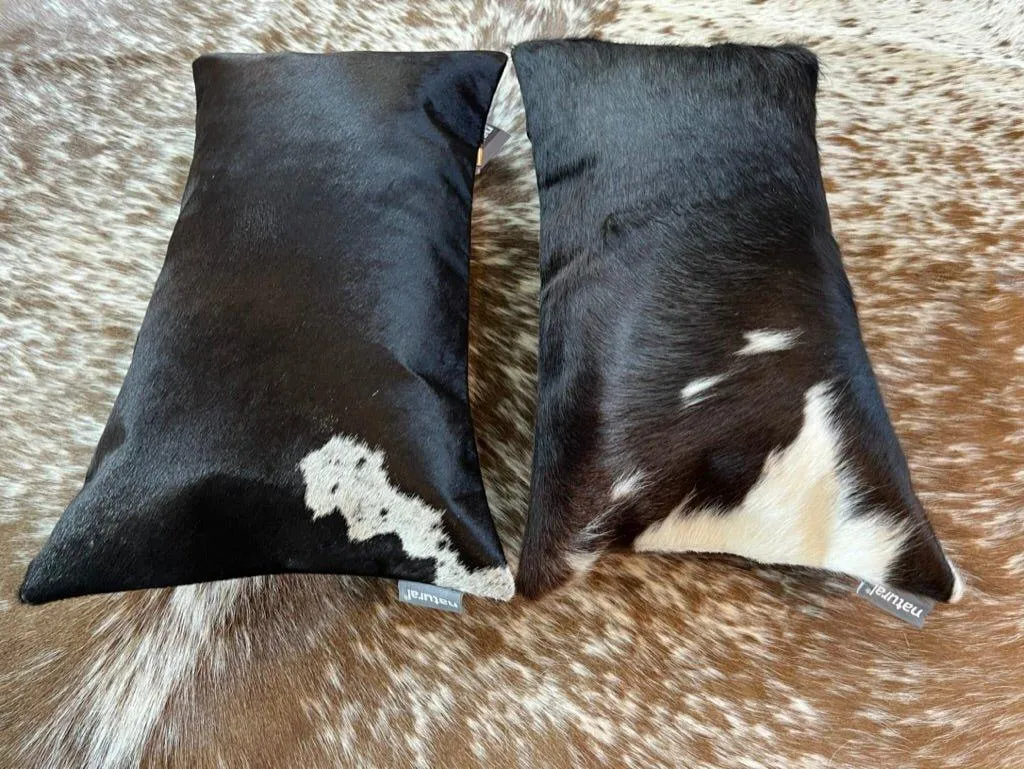 Chocolate Brown Cowhide Pillows