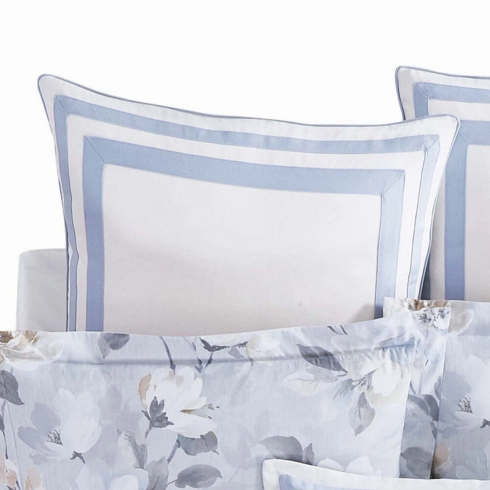 Christian Siriano Soft Floral Border European Sham - N/A