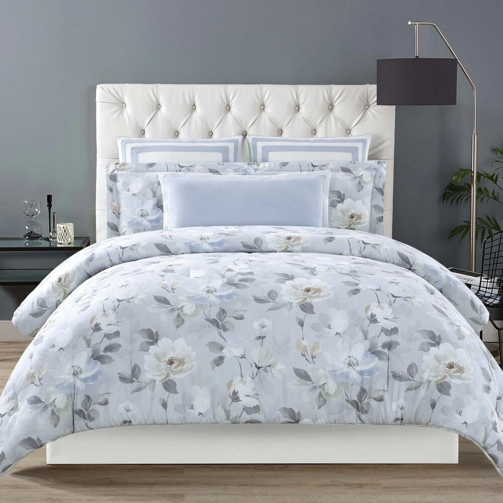 Christian Siriano Soft Floral Border European Sham - N/A