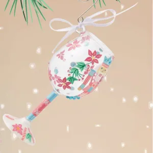 Christmas Lolita Wine Glass Ornament Nutcracker Delight 4" Decorative Mirror,Home Decor Mirror