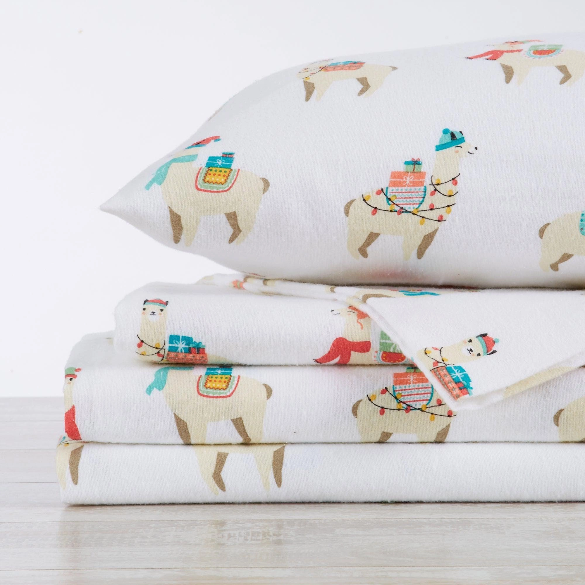Christmas Llama Cotton Sheet Set