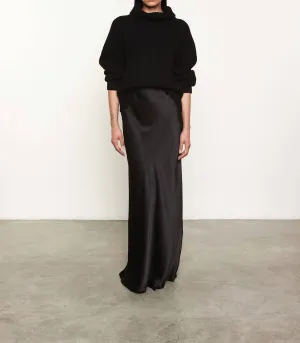 Chunky Cashmere Turtleneck Sweater In Black
