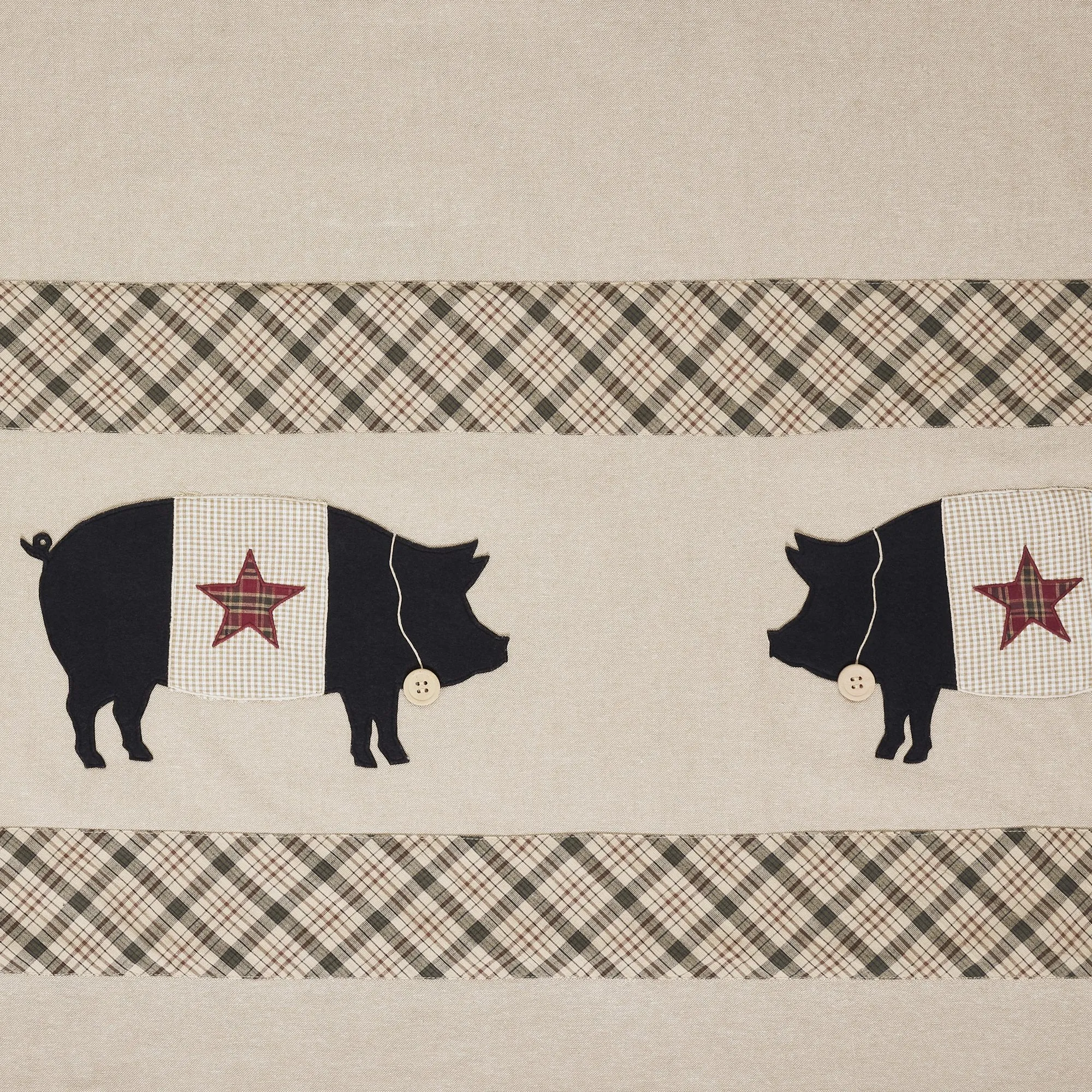Cider Spice Primitive Pig Shower Curtain