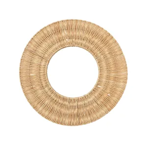 Circular Hand-Crafted Wicker Wall Mirror Cutting Board,Kitchen Board