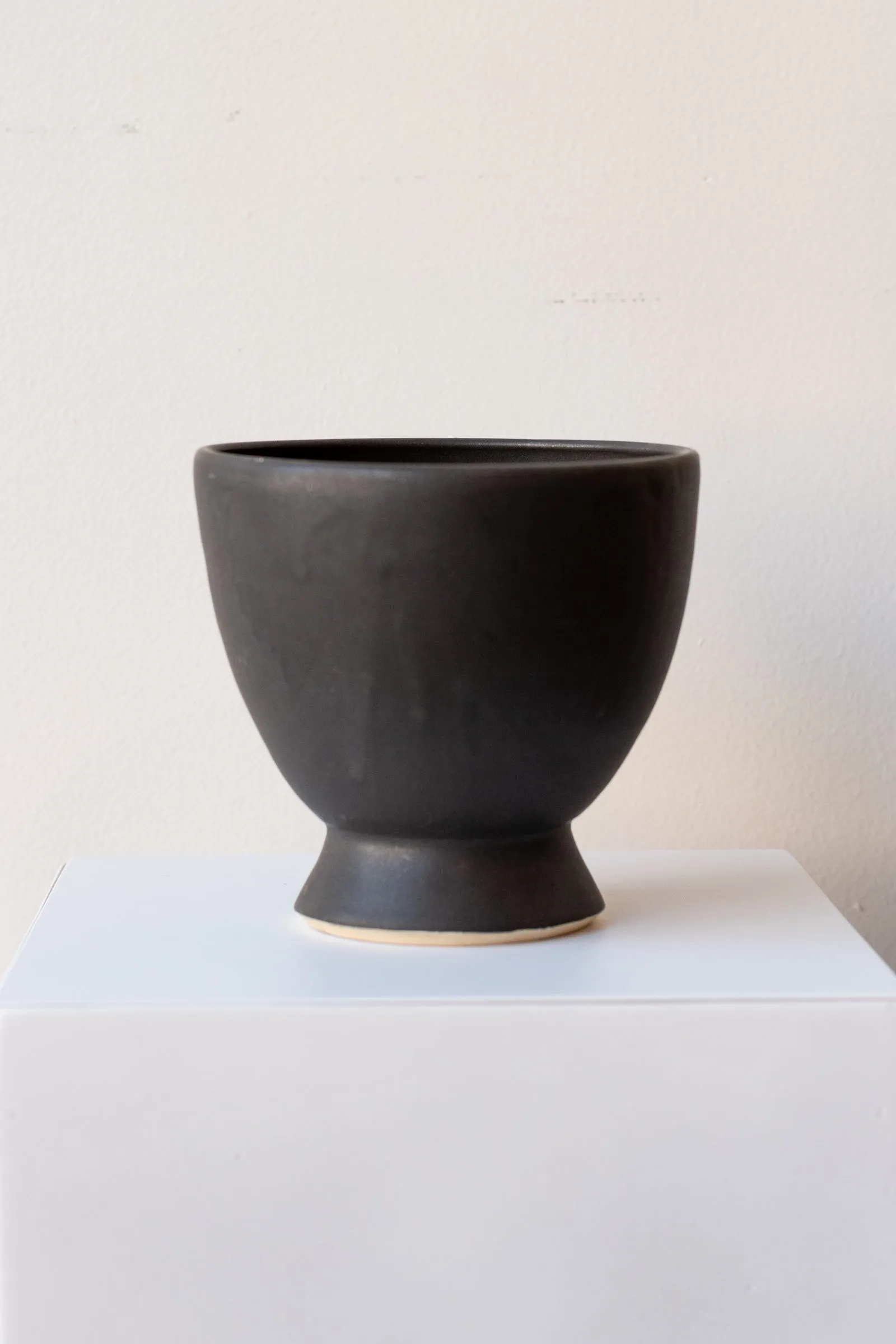 Classic Compote Matte Black Vase,Flower Vase