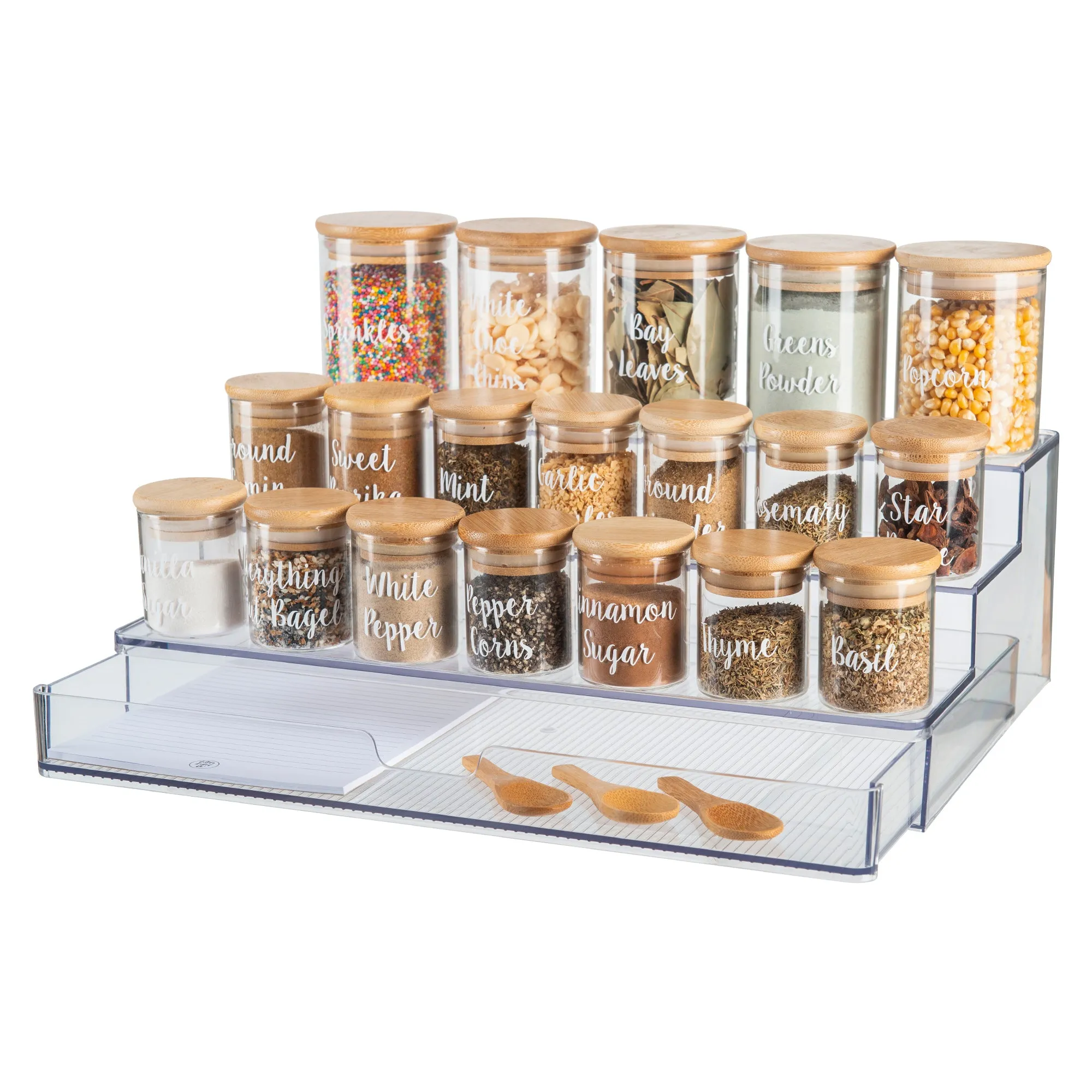 Clear Herb & Spice Shelf With Drawer