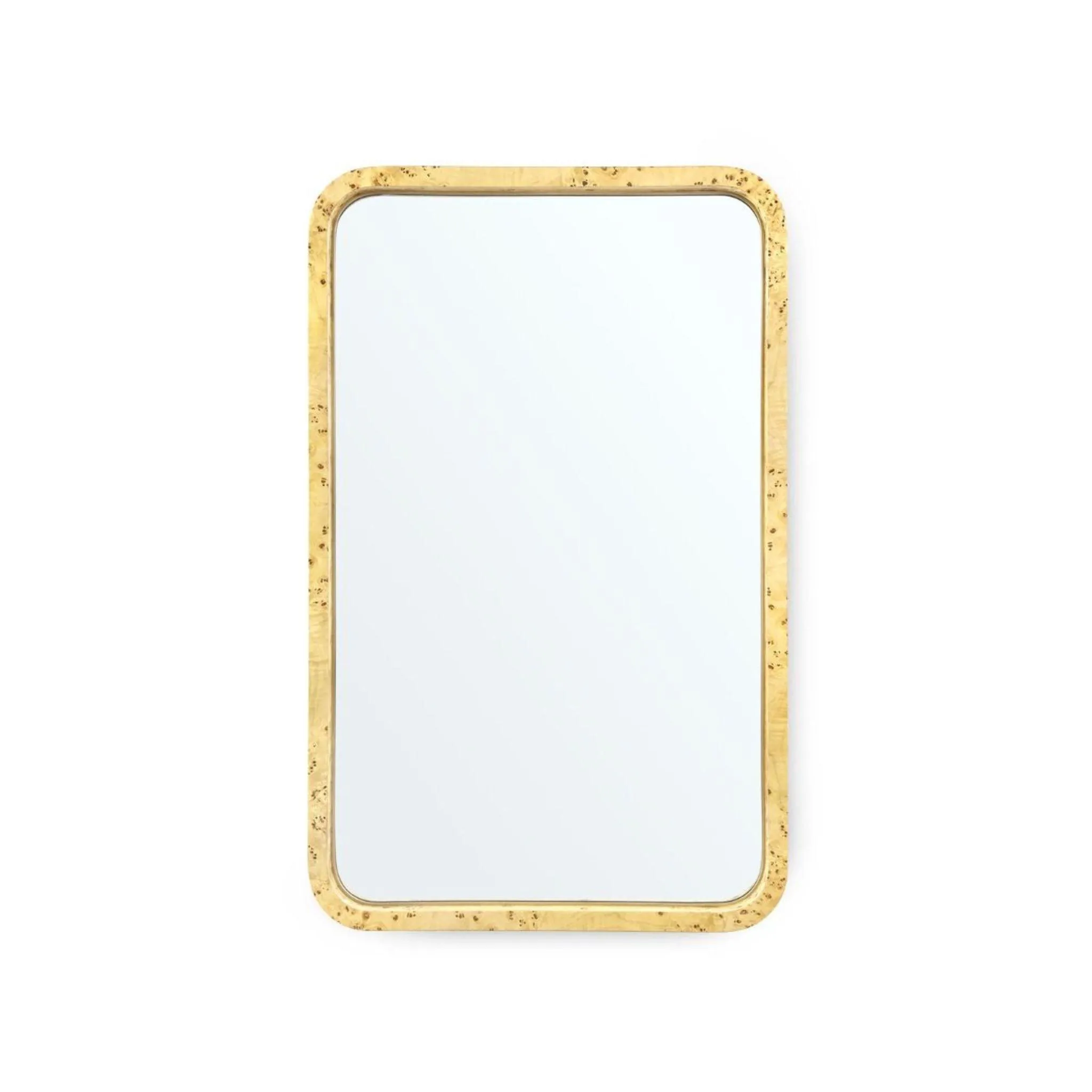 Clear Lacquered Burl Framed Emil Large Mirror