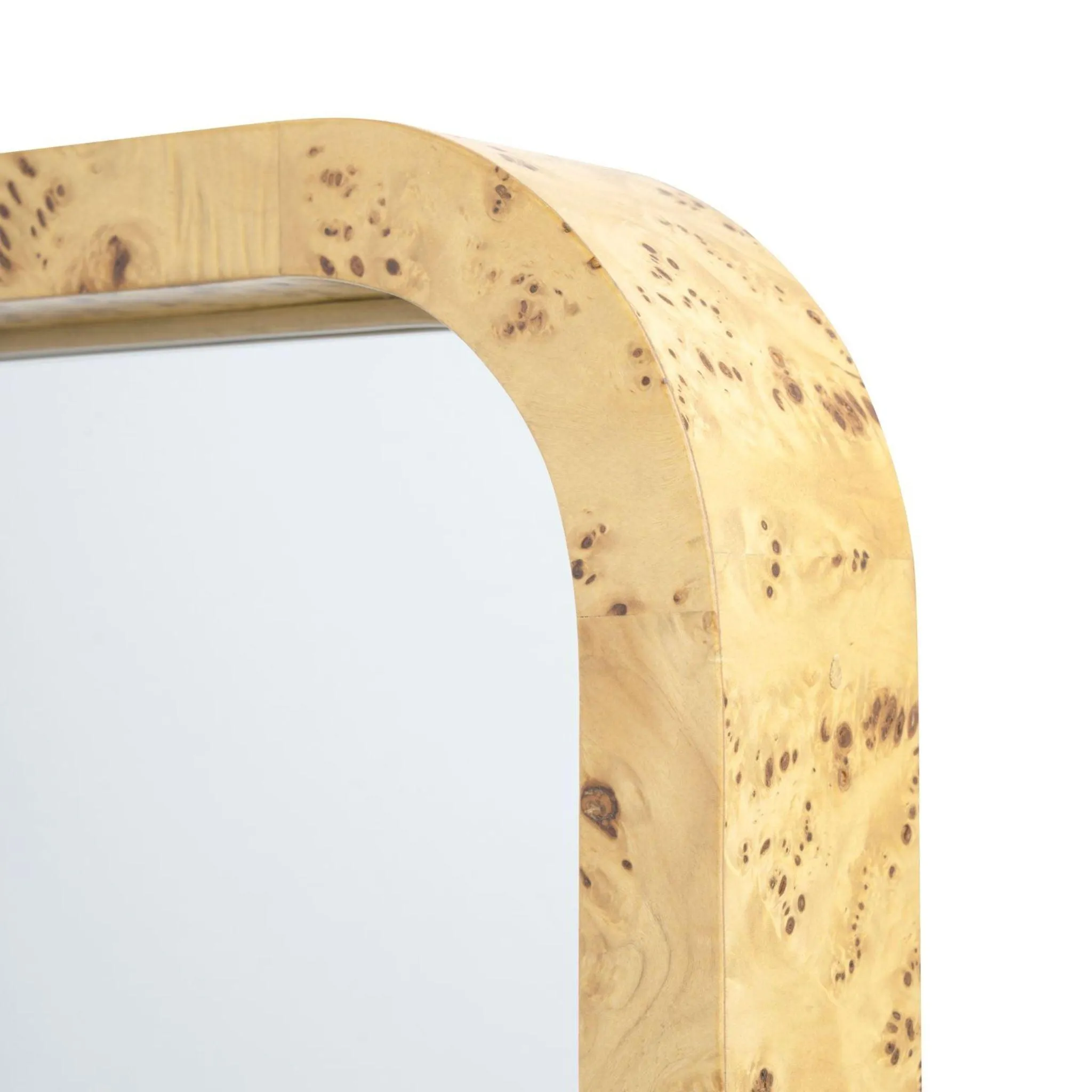 Clear Lacquered Burl Framed Emil Small Mirror