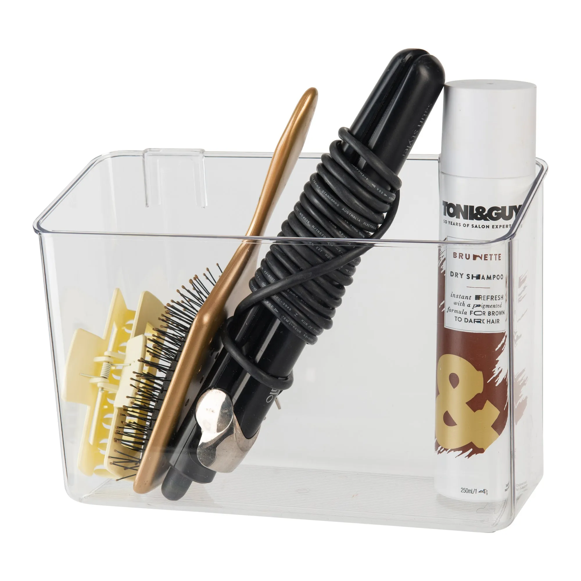 Clear Wall Mount Adhesive Storage Container - Tall Large