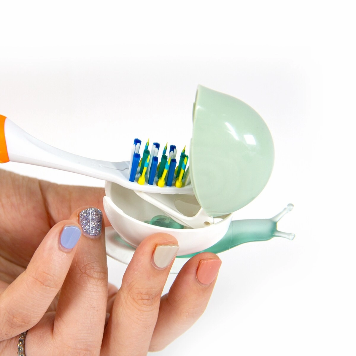 Clicker Toothbrush Holder 3 pk - Assorted