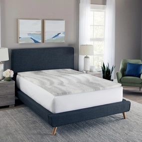 CLOSEOUT Bodipedic 1.5-Inch Charcoal Swirl Memory Foam Mattress Topper mattress pads,mattress topper,bed protection