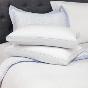 CLOSEOUT SensorPEDIC Luxury Dual Comfort Reversible Bed Pillow with 400 Thread Count Cotton Cover - White pillows,bed pillow,sleeping cushion