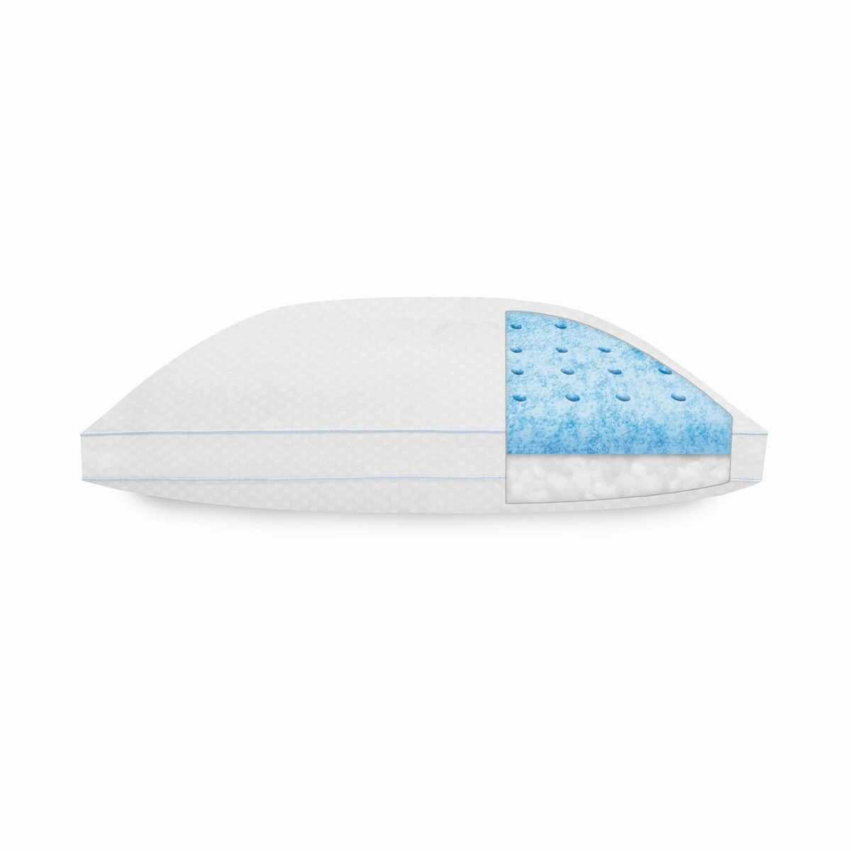 CLOSEOUT SensorPEDIC Luxury Dual Comfort Reversible Bed Pillow with 400 Thread Count Cotton Cover - White