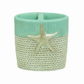 Coastal Patch toothbrush holder by Bacova - Aqua Toothbrush Holder,Bathroom Organizer