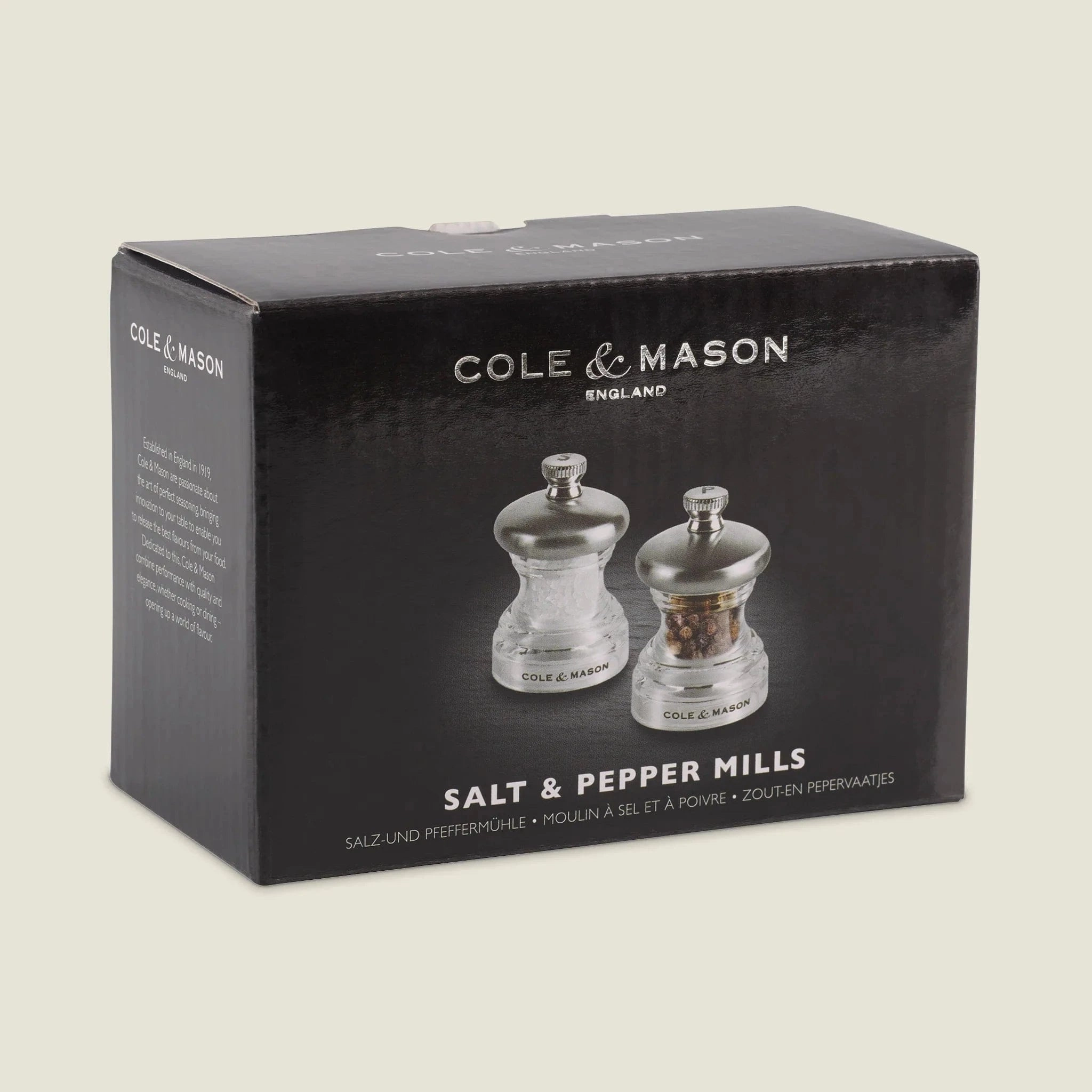Cole & Mason Button Salt & Pepper Mill Set