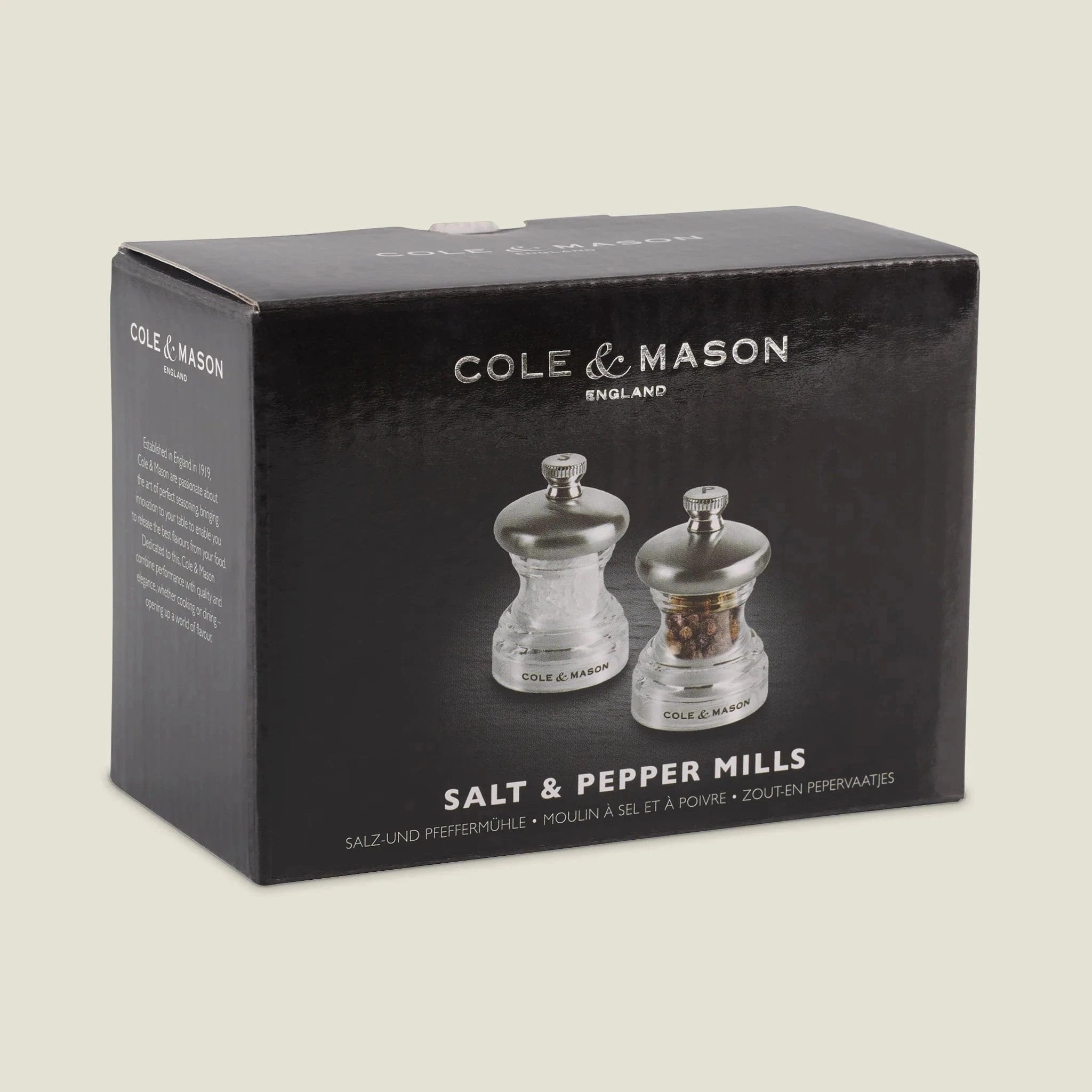 Cole & Mason Button Salt & Pepper Mill Set