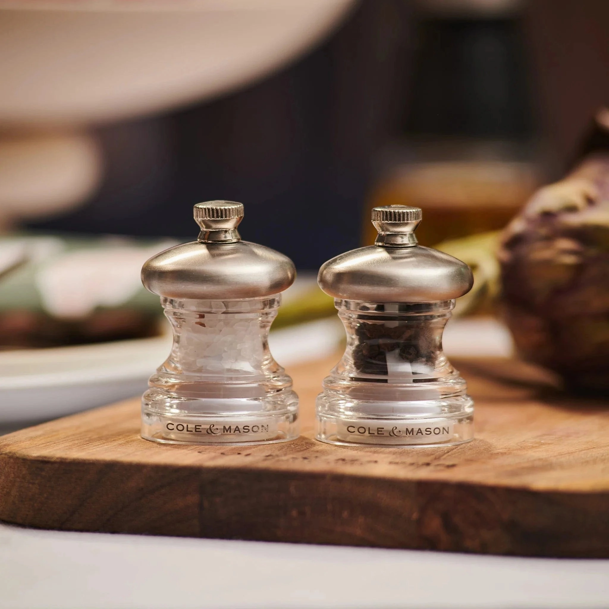 Cole & Mason Button Salt & Pepper Mill Set