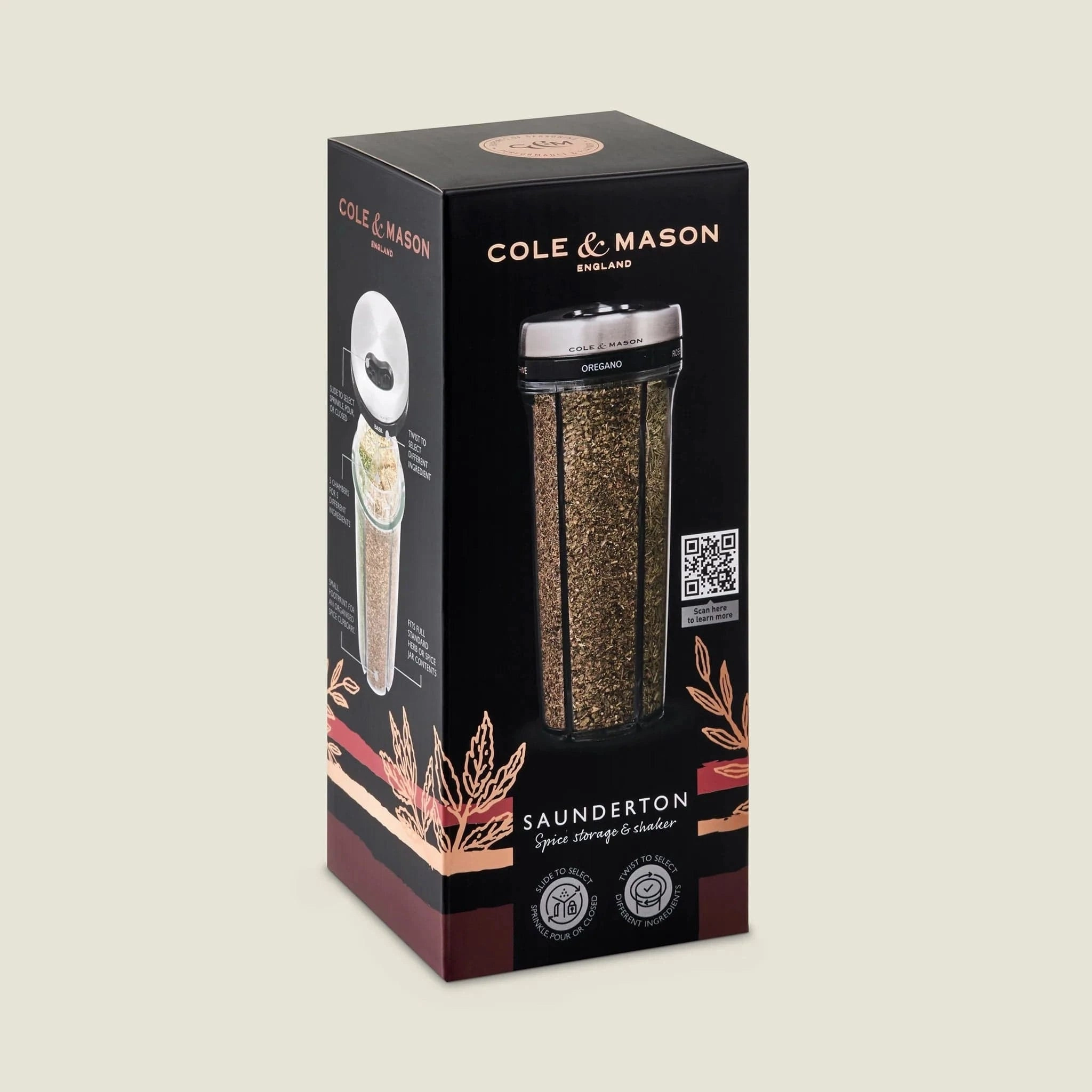 Cole & Mason Saunderton Herb Filled Storage & Shaker