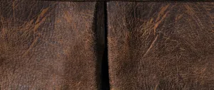 Colt Coffee Faux Leather Western Bedskirt bed skirt, dust ruffle