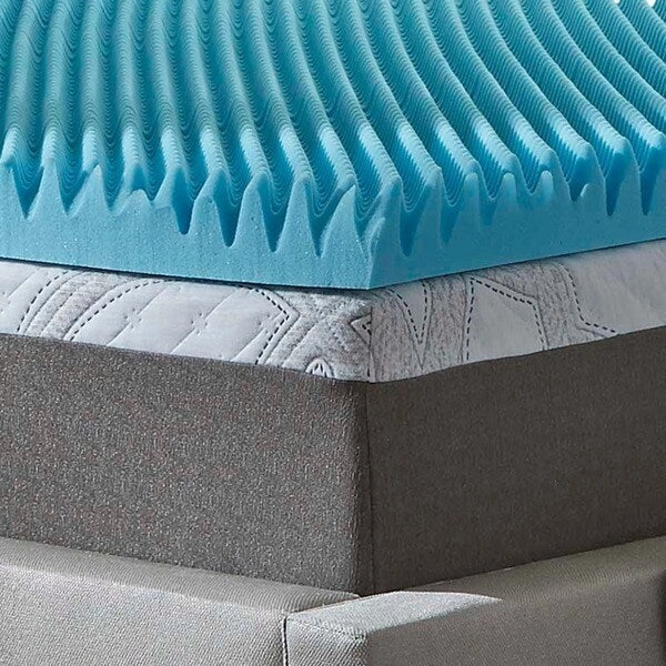 ComforPedic from BeautyRest NRGel 3-inch Convoluted Gel Memory Foam Mattress Topper