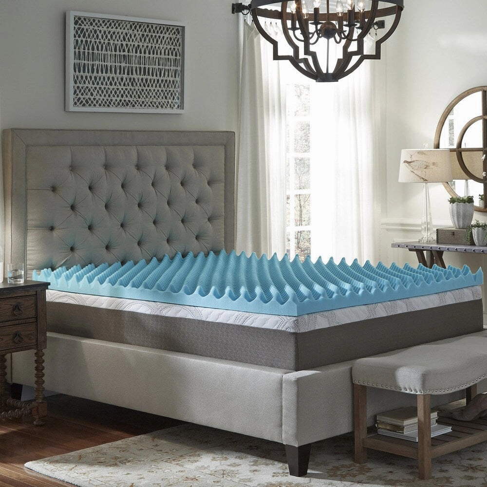 ComforPedic from Beautyrest NRGel 4-inch Big Bump Gel Memory Foam Mattress Topper
