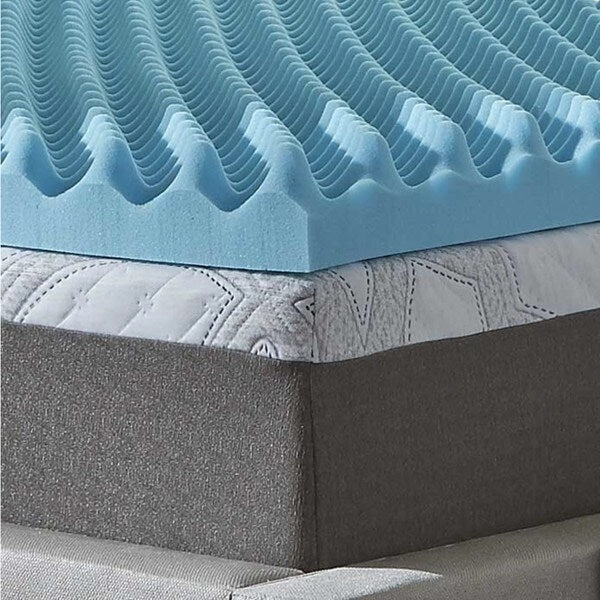 ComforPedic from Beautyrest NRGel 4-inch Big Bump Gel Memory Foam Mattress Topper