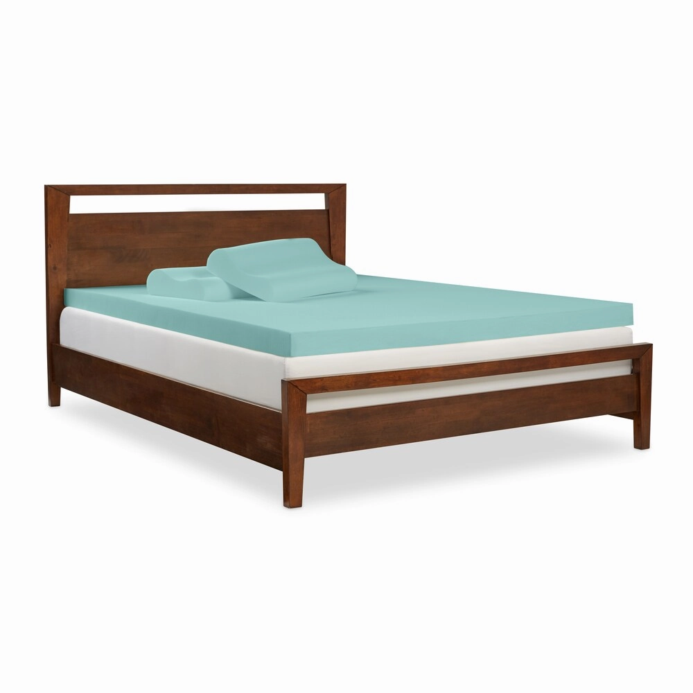 Comfort Dreams 3-inch Memory Foam Mattress Topper with Two Bonus Contour Pillows