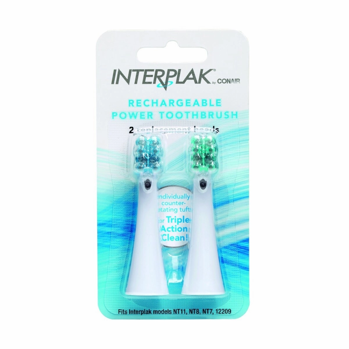 Conair NT11BC Interplak By Power Toothbrush Replacement Heads - White