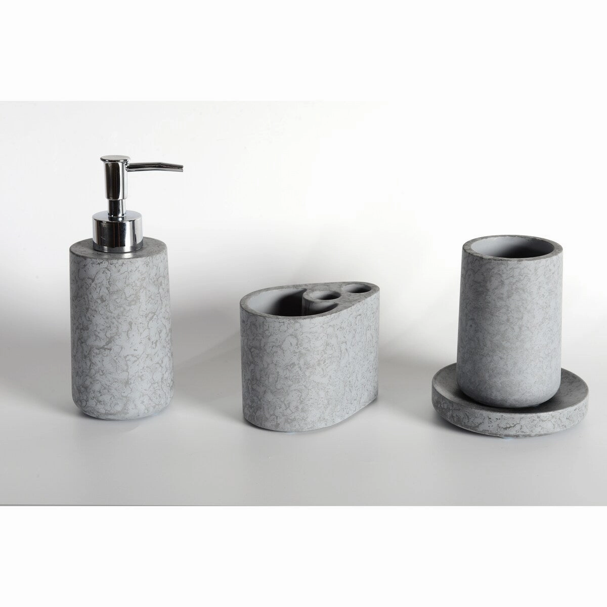 Concrete terrazzo Bath Accessory Set,White Sandstone Color