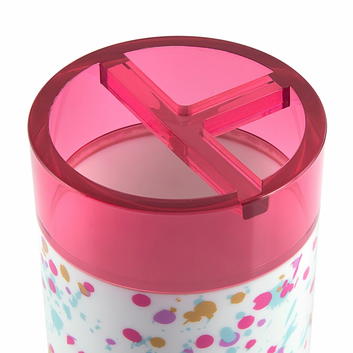 Confetti Pink Toothbrush Holder - 5.03'' x 2.75'' x 2.75''