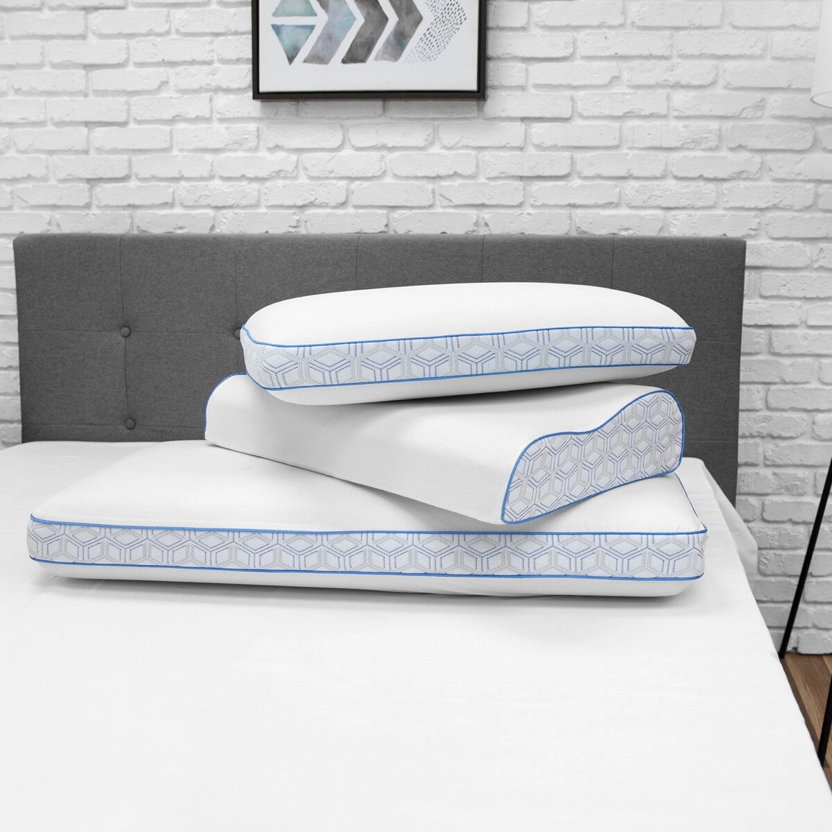 Cool Coat Gel Memory Foam Oversized Contour Performance Bed Pillow from SensorPEDIC