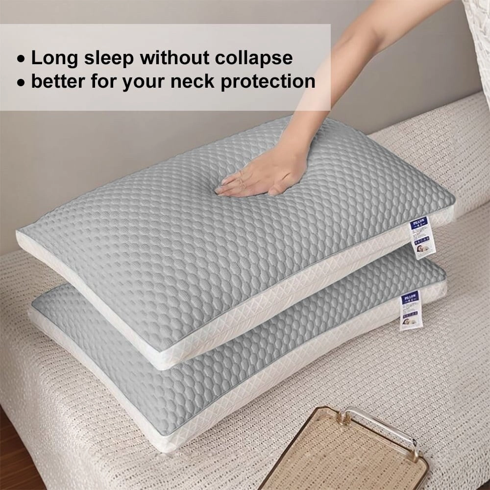Cooling Breathable Soft Tofu Down Alternative Pillows,Gray(set of 1 or 2) - Gray