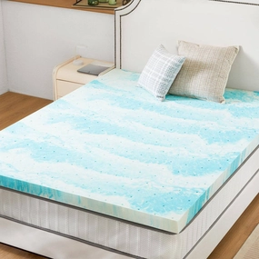 Cooling Gel Swirl-Infused Memory Foam Bed Topper  Exclusive for Targeted Back Pain Relief mattress pads,mattress topper,bed protection