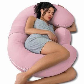 Cooling Pregnancy Pillows, E Shaped Maternity Pillow for Sleeping, with Extra Wedge Pillow for Belly Support, 60 Inch Full pillows,bed pillow,sleeping cushion