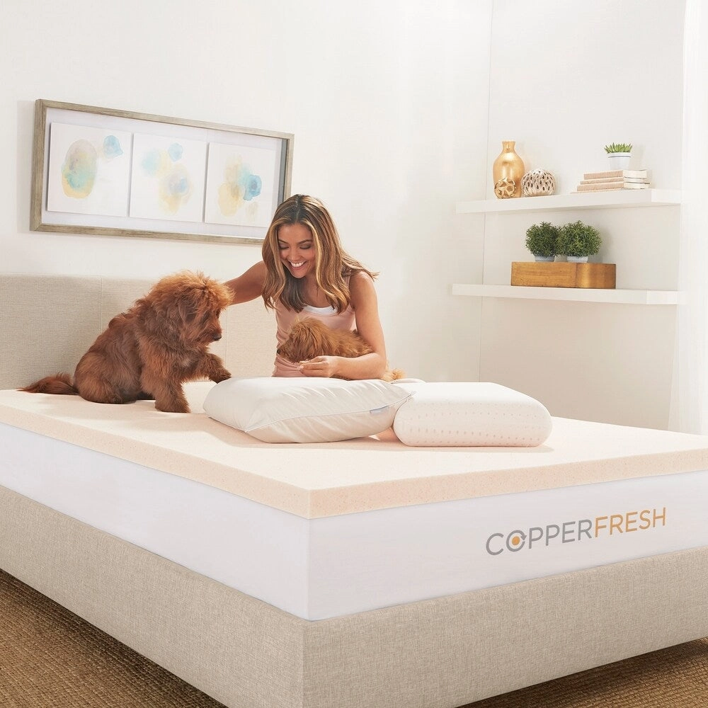 CopperFresh 2" Gel Memory Foam Mattress Topper