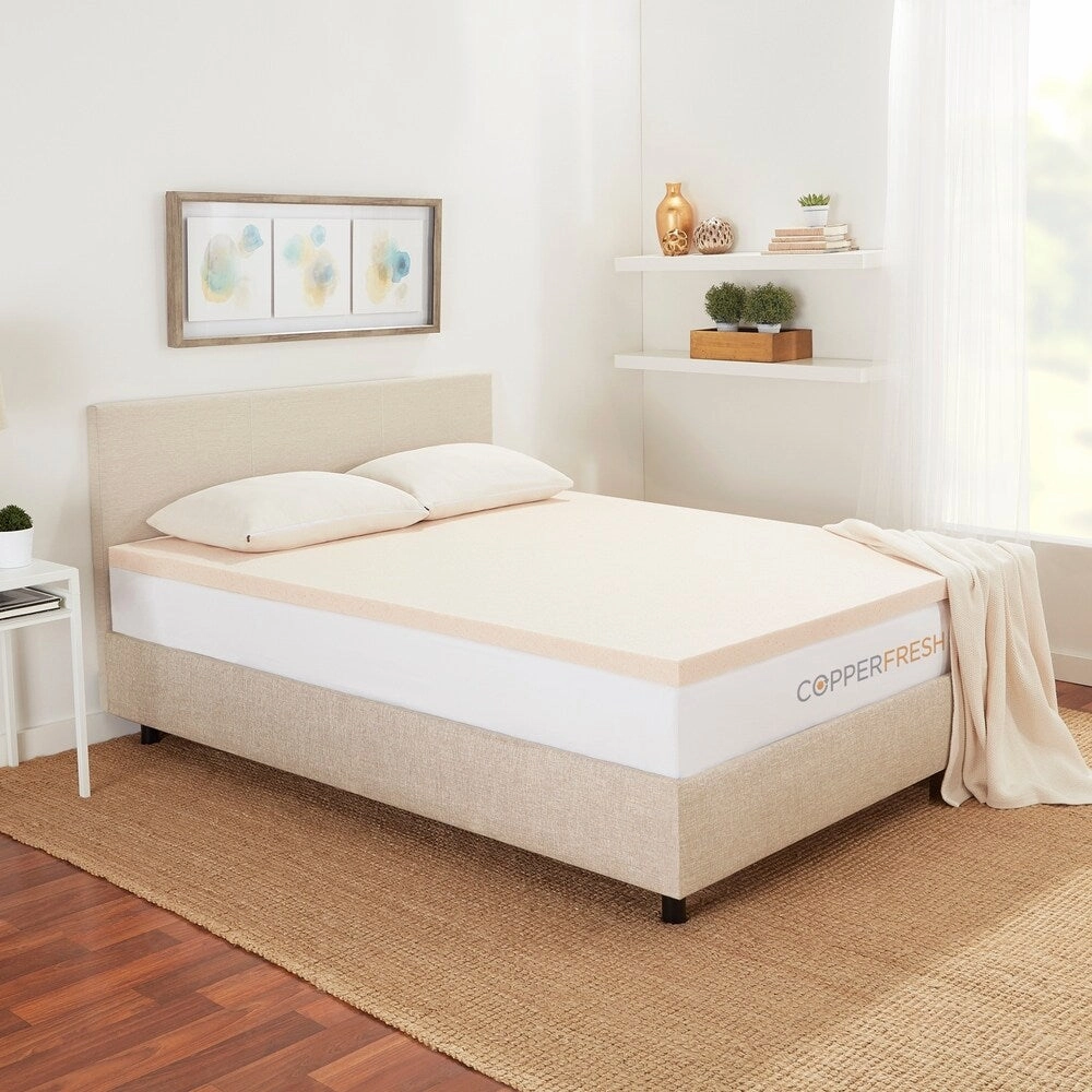 CopperFresh 2" Gel Memory Foam Mattress Topper