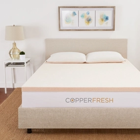 CopperFresh 2" Gel Memory Foam Mattress Topper mattress pads,mattress topper,bed protection
