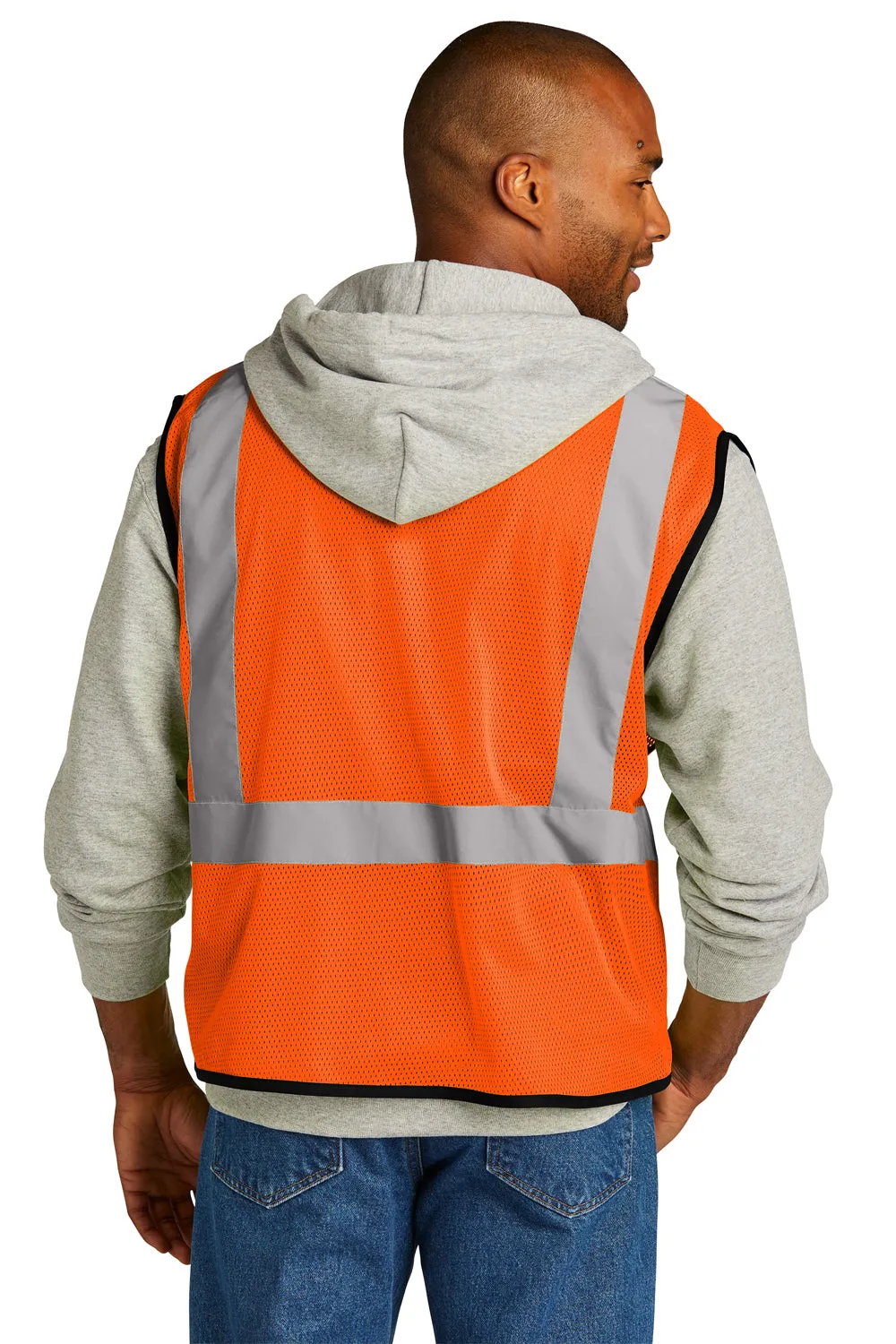 CornerStone Mens ANSI 107 Class 2 Mesh Vest w/ Pocket - Safety Orange  Cheaper Clothing Cornerstone