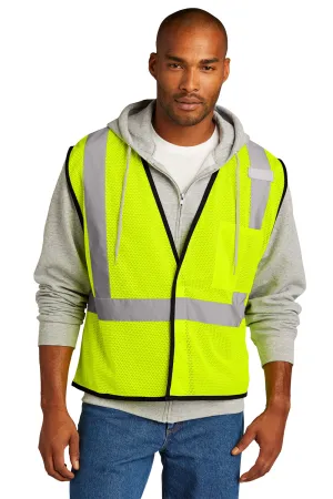 CornerStone Mens ANSI 107 Class 2 Mesh Vest w/ Pocket - Safety Yellow  Cheaper Clothing Cornerstone