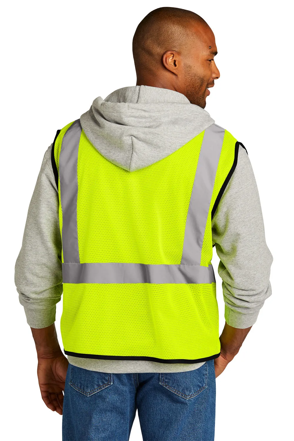 CornerStone Mens ANSI 107 Class 2 Mesh Vest w/ Pocket - Safety Yellow  Cheaper Clothing Cornerstone