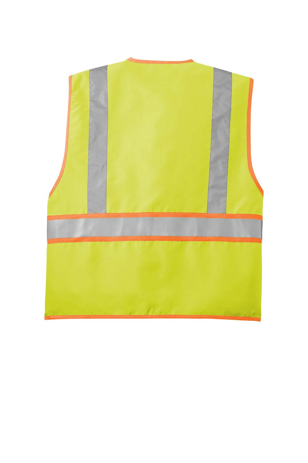 CornerStone Mens ANSI 107 Class 2 Safety Full Zip Vest - Safety Yellow  Cheaper Clothing Cornerstone