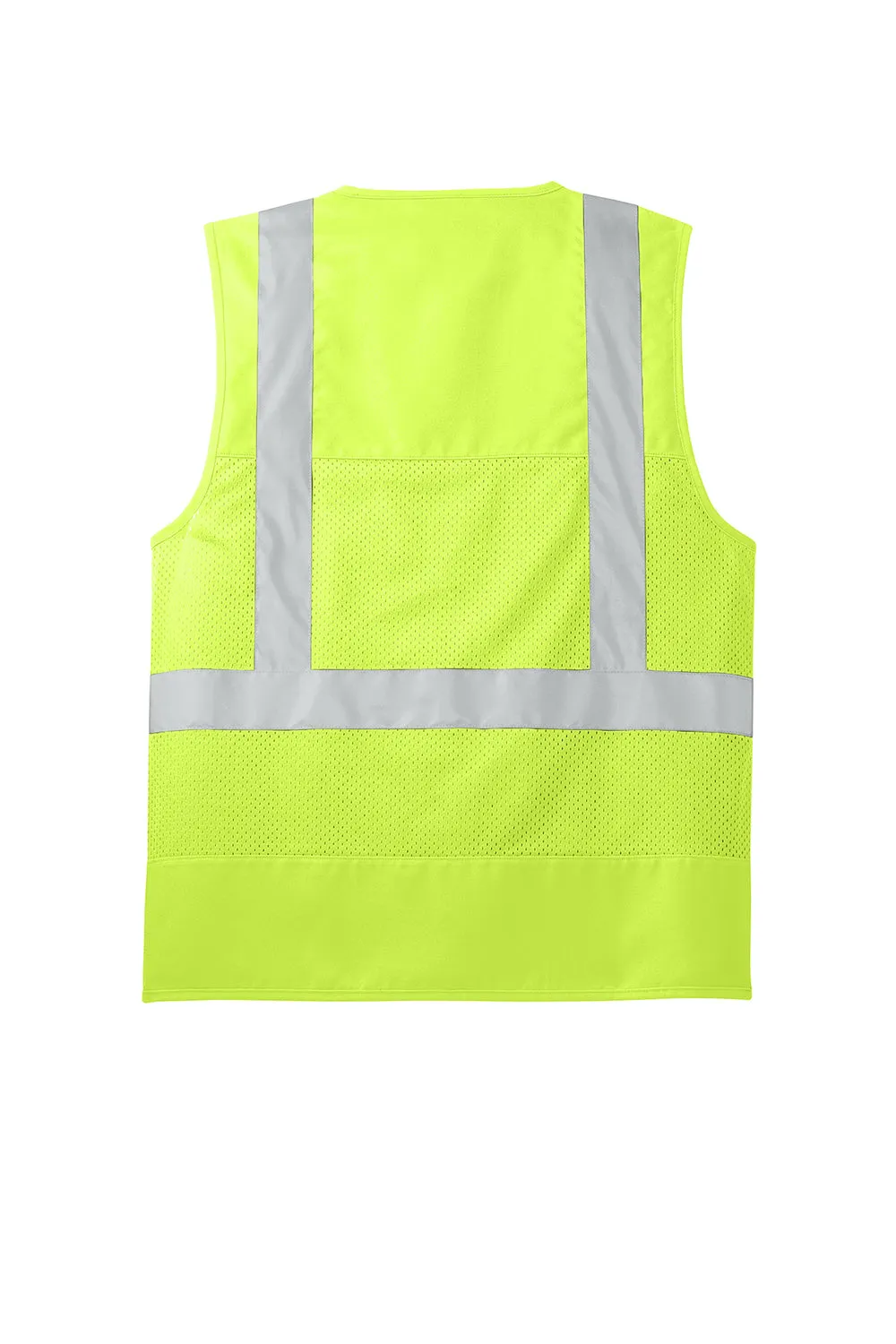 CornerStone Mens ANSI 107 Class 2 Safety Full Zip Vest - Safety Yellow  Cheaper Clothing Cornerstone